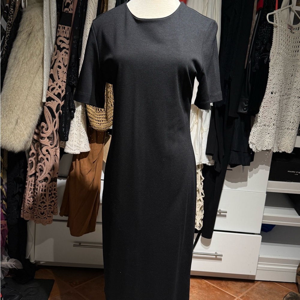 H&M Classic Black Midi Dress